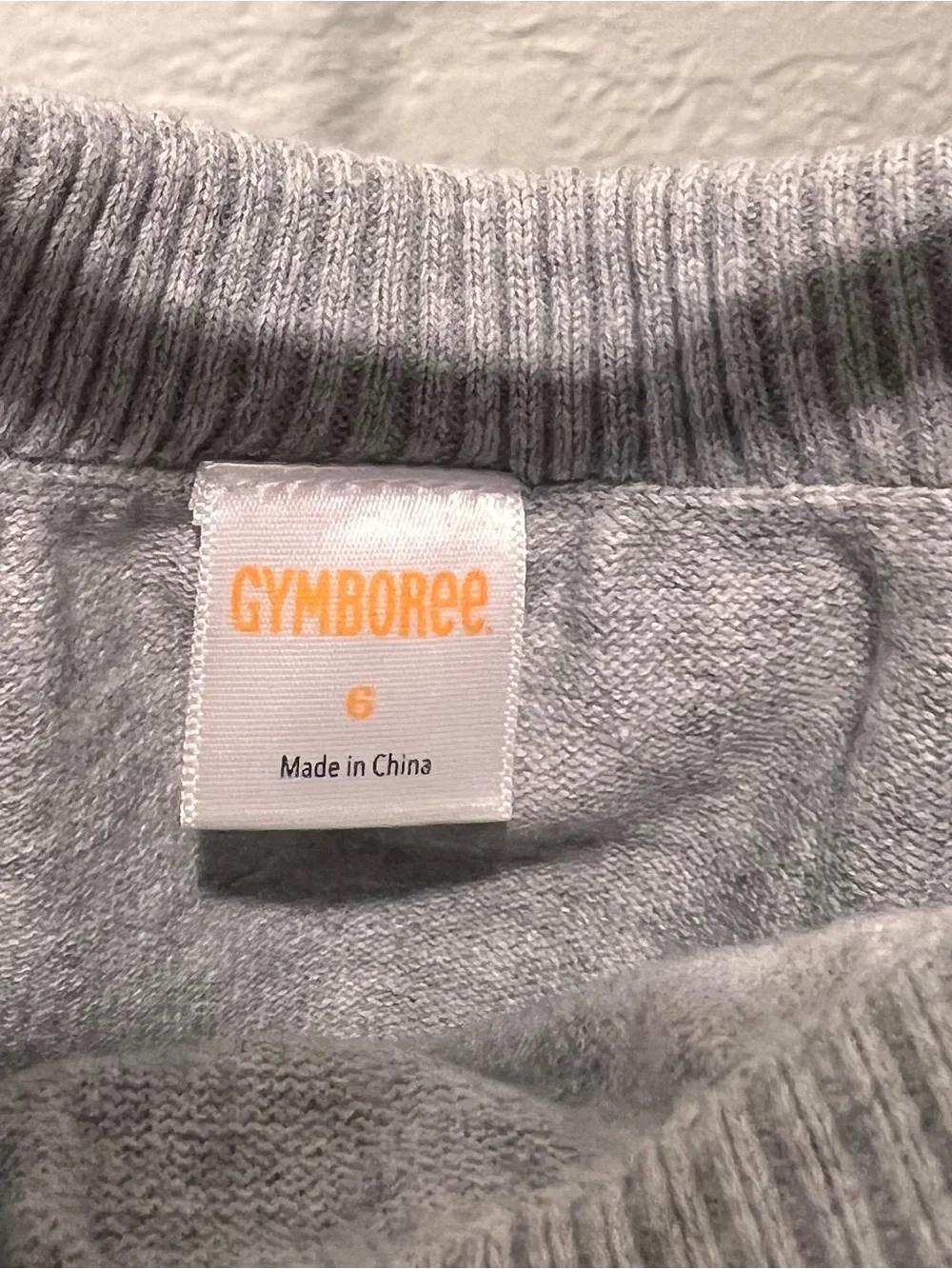 Gymboree Gray Knit Skirt with Pink & Navy Fair Isle Trim